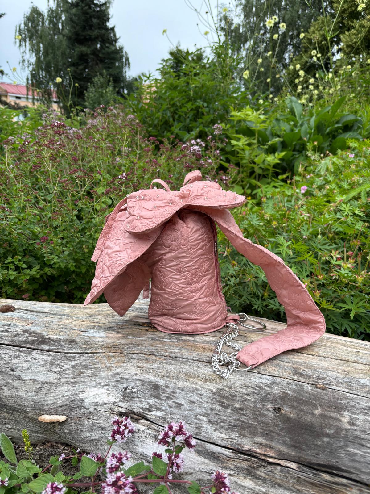 Cloqué Jacquard Flower Bag